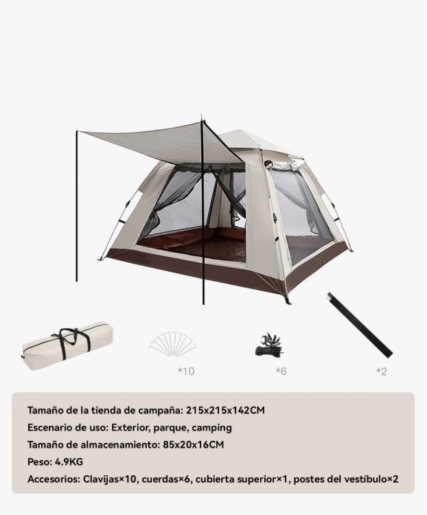 CARPA INSTANT CAMPING 4 PERSONAS - 5