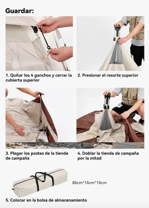 CARPA INSTANT CAMPING 4 PERSONAS - 6