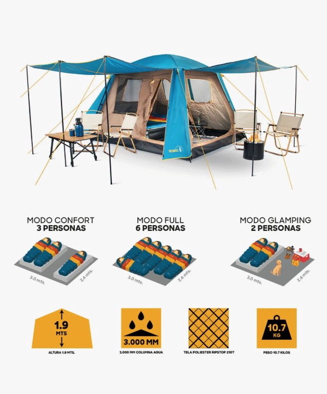 CARPA CAMPING 6 PERSONAS - 5