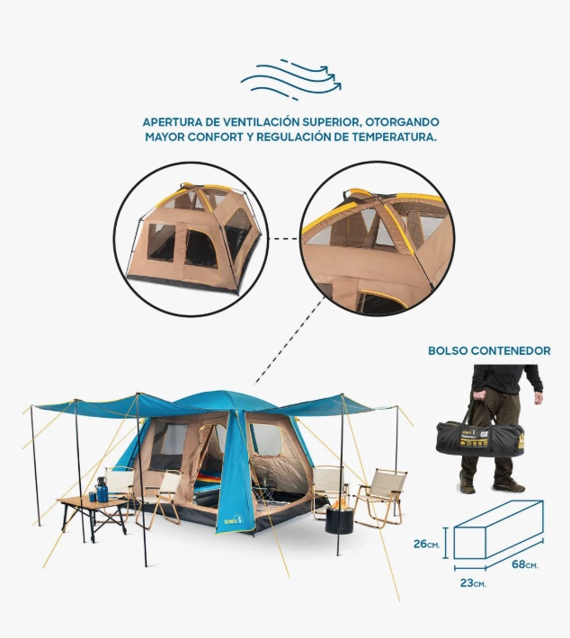 CARPA CAMPING 6 PERSONAS - 6