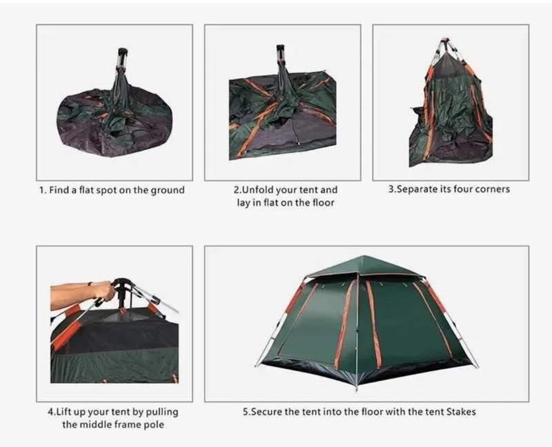 CARPA 4-5 PERSONAS VERDE OSCURO - 5