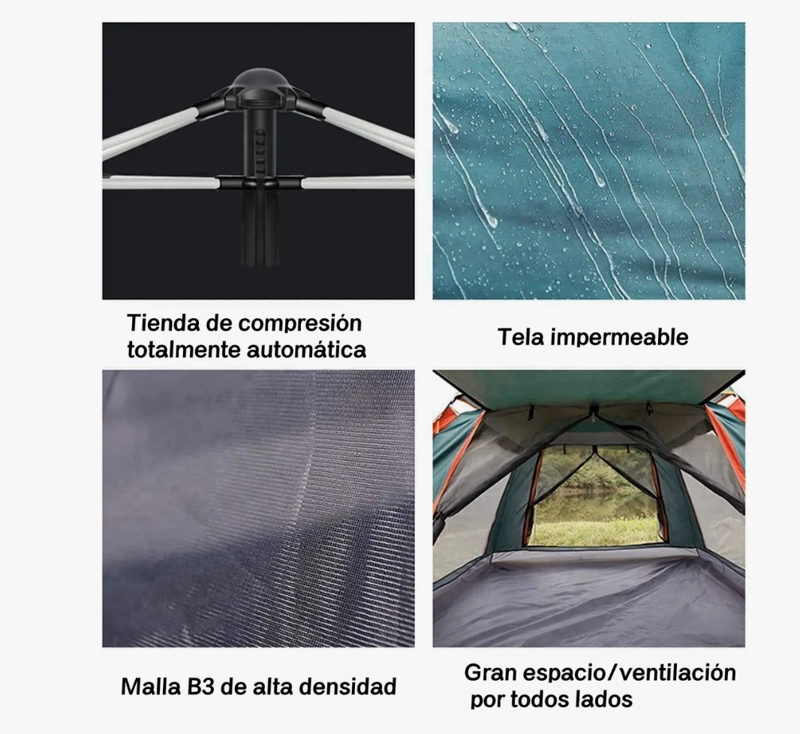 CARPA 4-5 PERSONAS VERDE OSCURO - 6