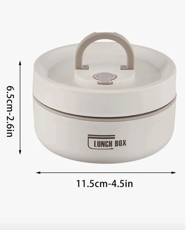 LONCHERA DE 2 NIVELES DE ACERO INOXIDABLE - 4