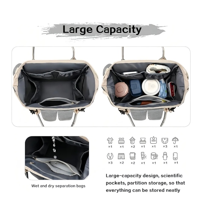 BOLSO MOCHILA MATERNAL - 5