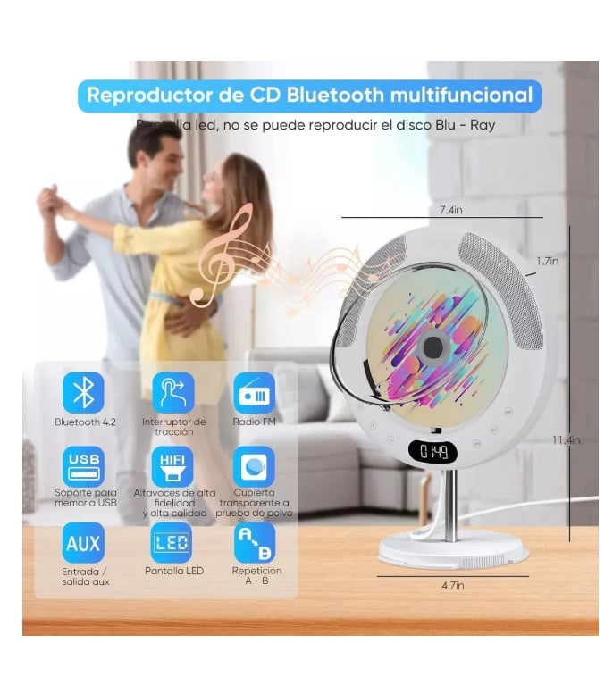 REPRODUCTOR DE CD BLUETOOTH - 2