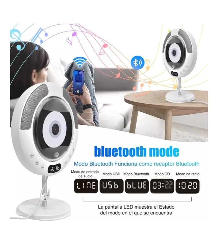REPRODUCTOR DE CD BLUETOOTH - 4