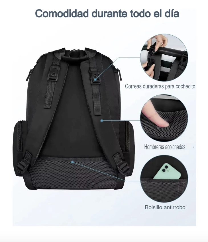 MOCHILA PAÑALERA PARA BEBE - 4