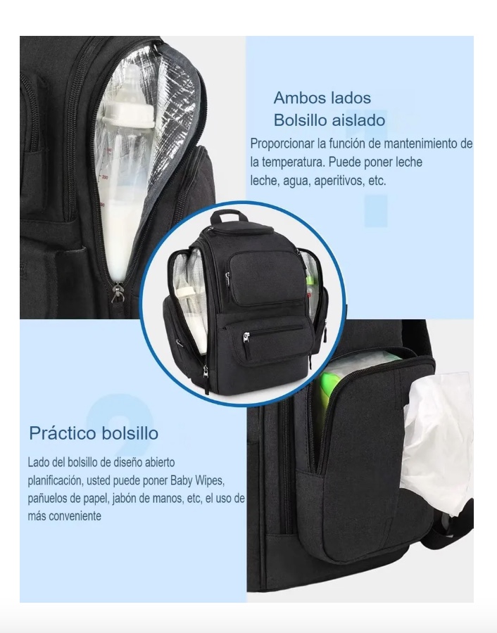 MOCHILA PAÑALERA PARA BEBE - 5
