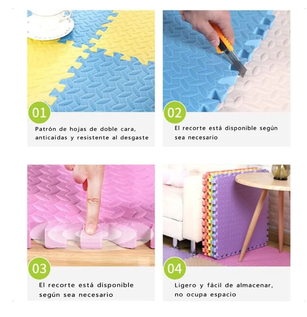 PACK 12  ALFOMBRA GOMA EVA ANTIGOLPE 60X60 - 4