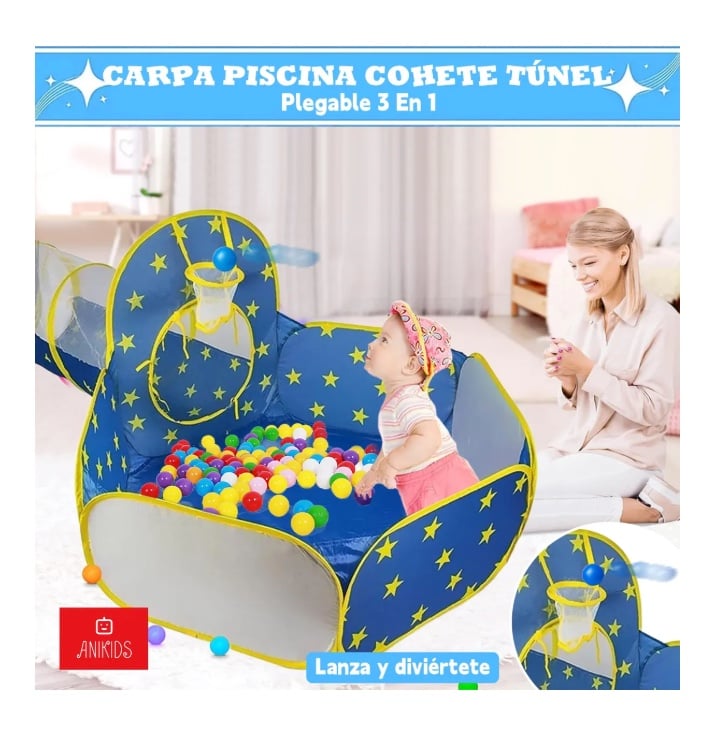 CARPA DE JUEGOS INFANTIL 3 EN 1 - 4