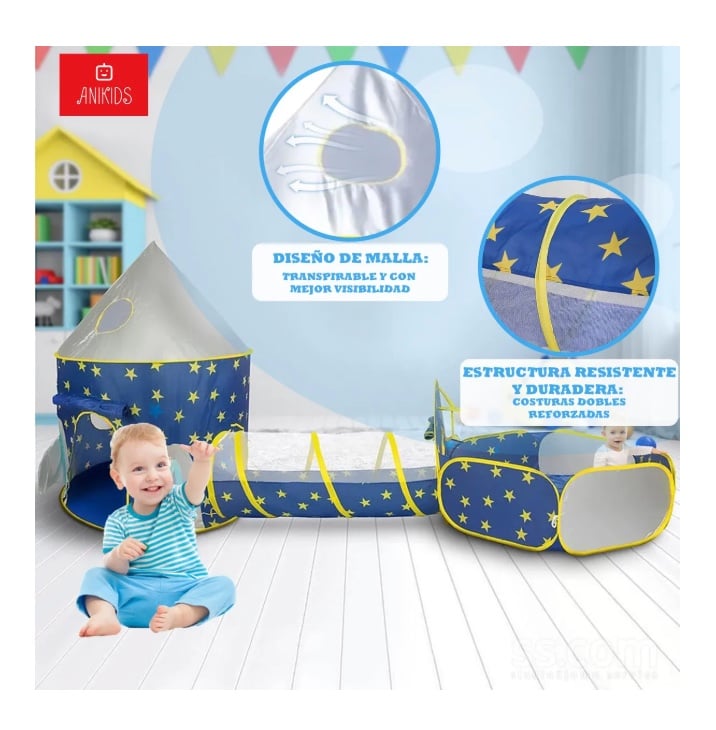 CARPA DE JUEGOS INFANTIL 3 EN 1 - 5
