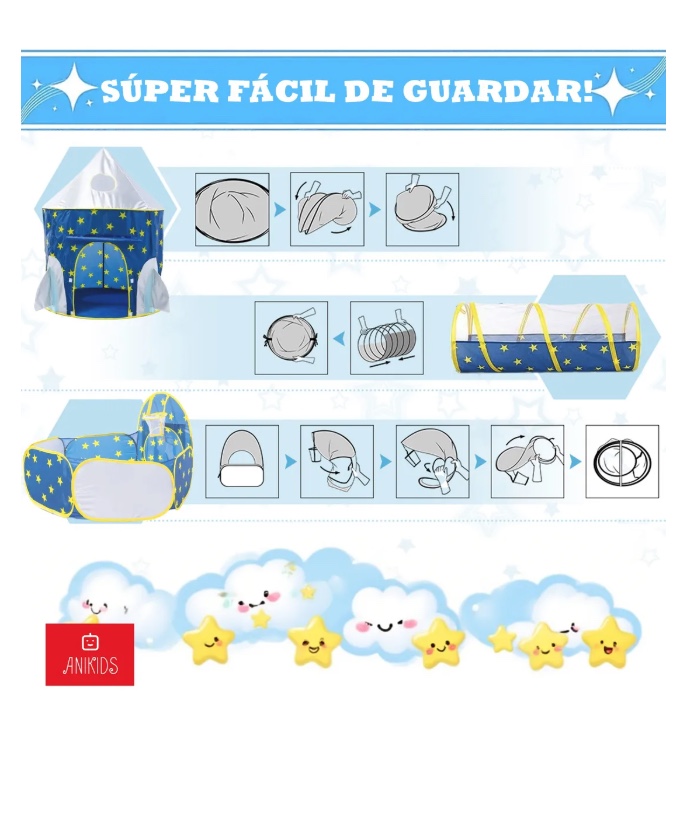 CARPA DE JUEGOS INFANTIL 3 EN 1 - 7