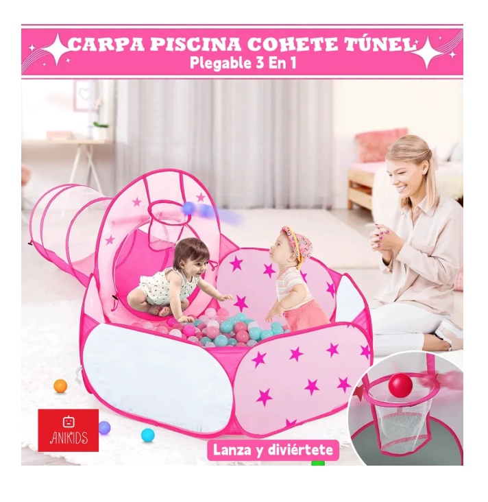 CARPA DE JUEGOS INFANTIL 3 EN 1 - 2