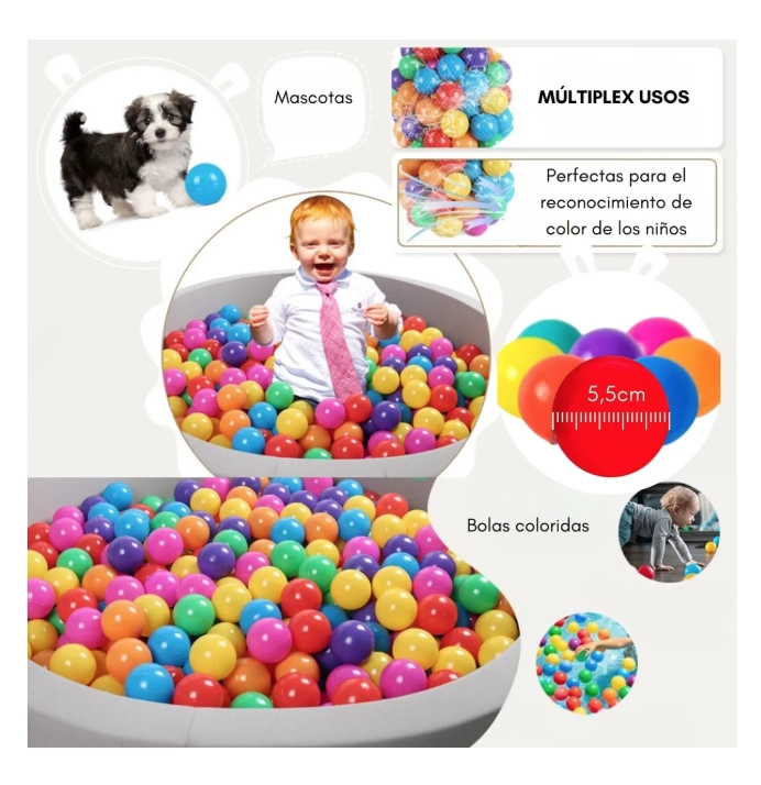 300 PELOTAS PLASTICA - 3