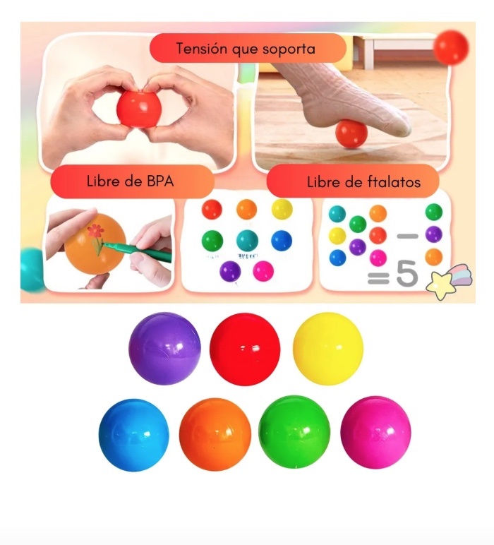300 PELOTAS PLASTICA - 4