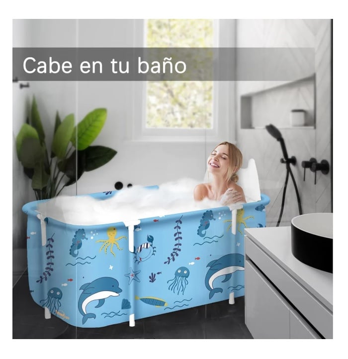 BAÑERA PLEGABLE PORTATIL ADULTOS Y NIÑOS - 2