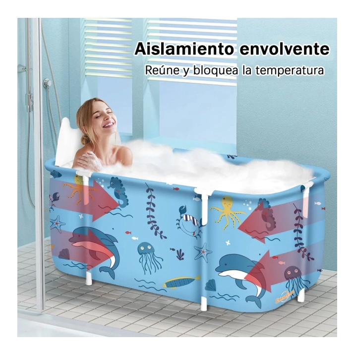 BAÑERA PLEGABLE PORTATIL ADULTOS Y NIÑOS - 3