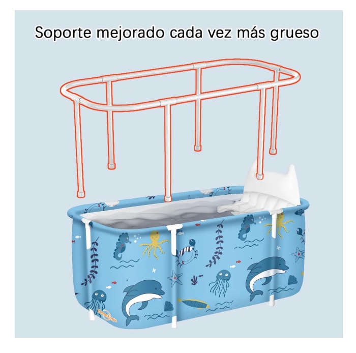 BAÑERA PLEGABLE PORTATIL ADULTOS Y NIÑOS - 4