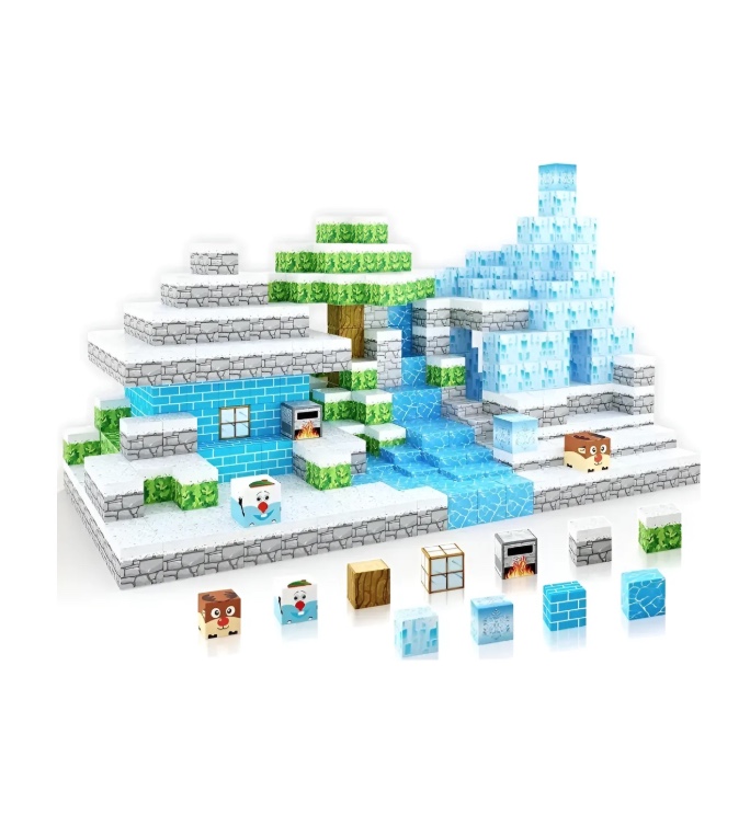 SET 76 BLOQUES MAGNE TICOS TIPO MINECRAFT
