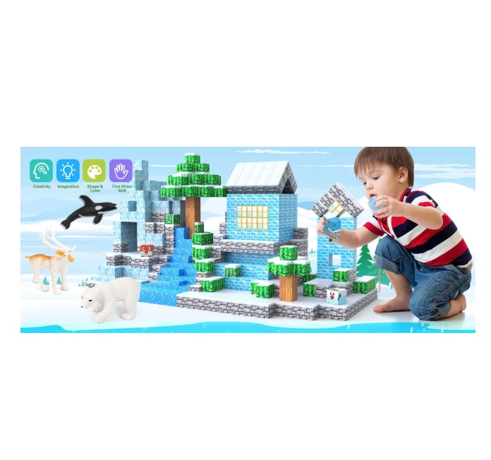 SET 76 BLOQUES MAGNE TICOS TIPO MINECRAFT - 3