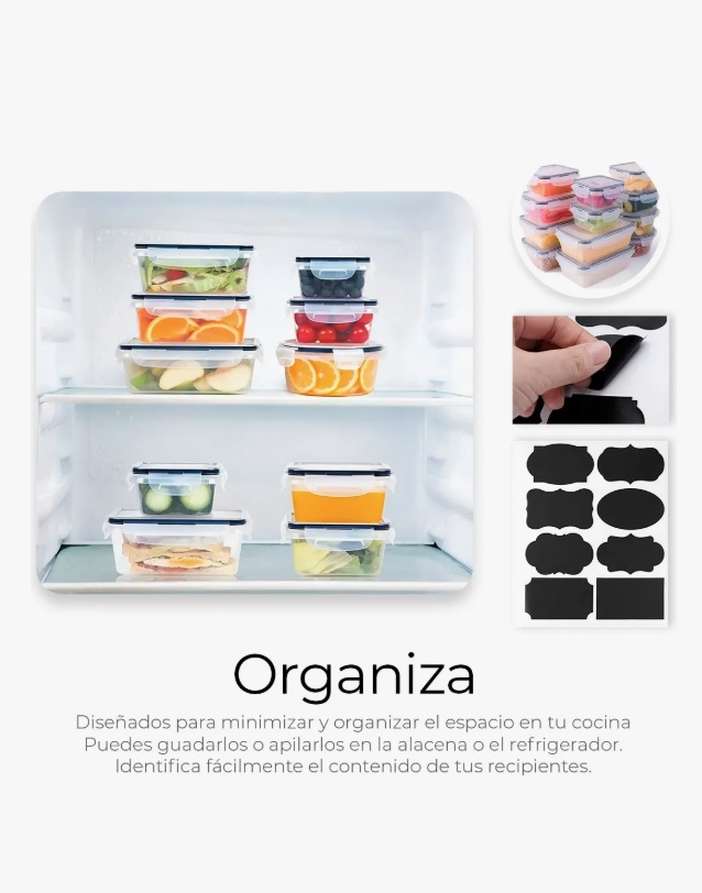 RECIPIENTES HERME TICOS DE COCINA SET 24 PZ - 6