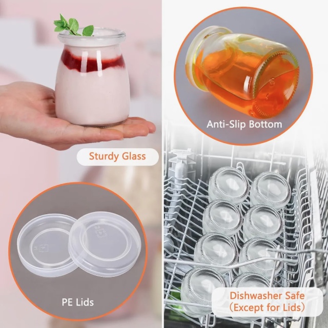 PACK 6 FRASCOS VIDRIO CILINDRICO TAPA 150 ML - 4