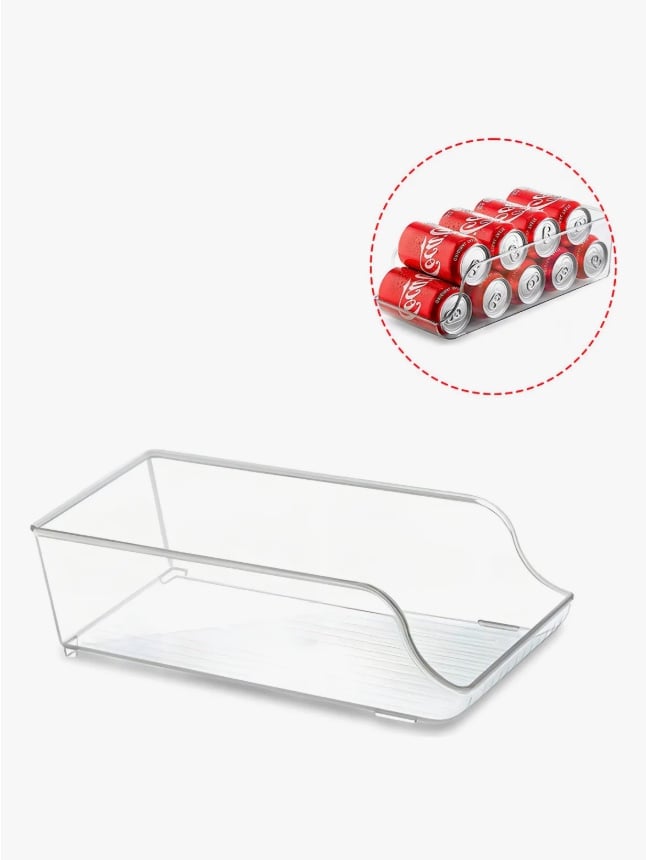 PACK 2 ORGANIZADOR ACRILICO PARA LATA DE REFRIGERADOR - 1