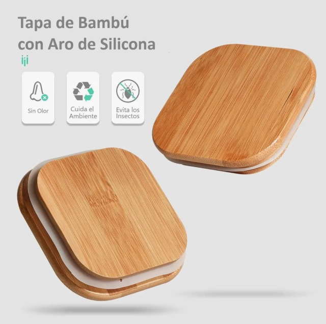 SET 4 CONTENEDORES DE VIDRIO CON TAPA - 5