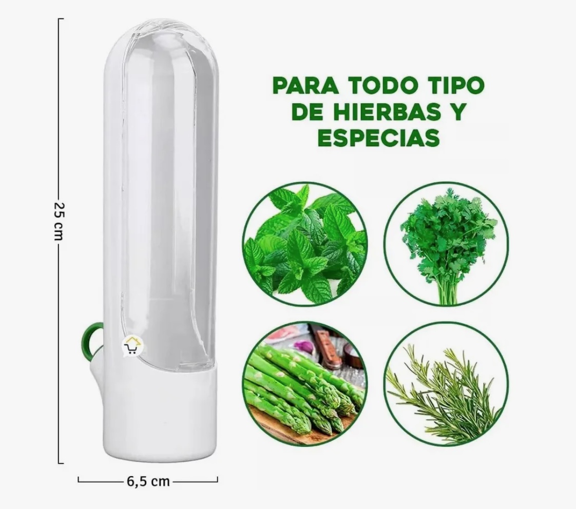 PACK 2 UNIDADES CONSERVADOR DE HIERBAS PARA REFRIGERADOR - 3