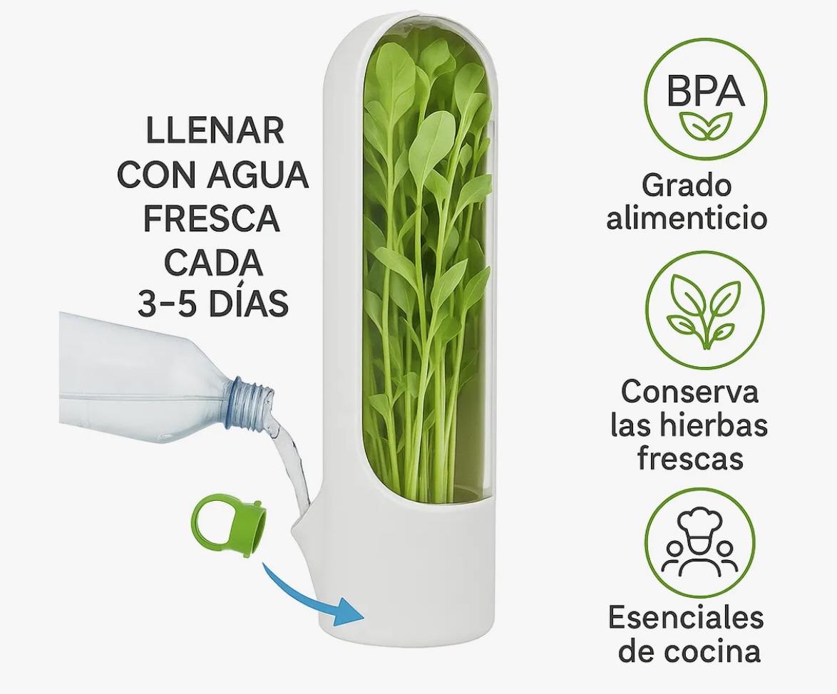 PACK 2 UNIDADES CONSERVADOR DE HIERBAS PARA REFRIGERADOR - 5