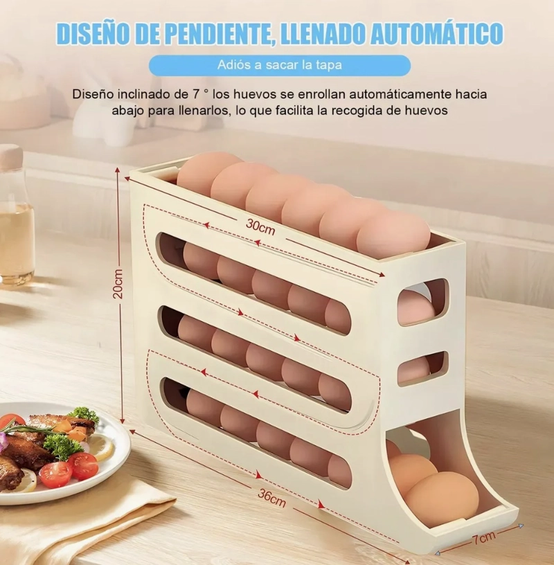 ORGANIZADOR DISPENSADOR DE HUEVOS - 2
