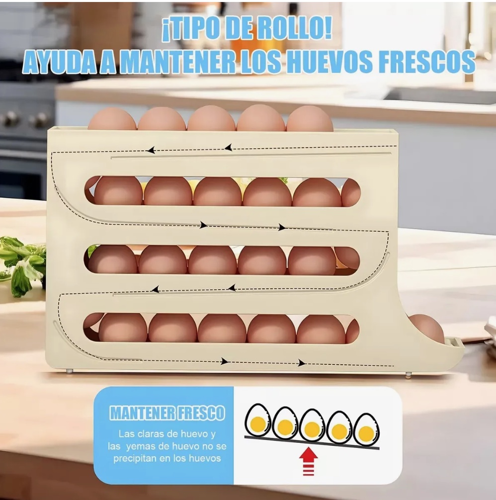 ORGANIZADOR DISPENSADOR DE HUEVOS - 3