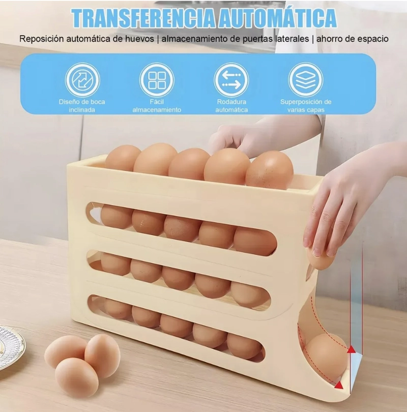 ORGANIZADOR DISPENSADOR DE HUEVOS - 4
