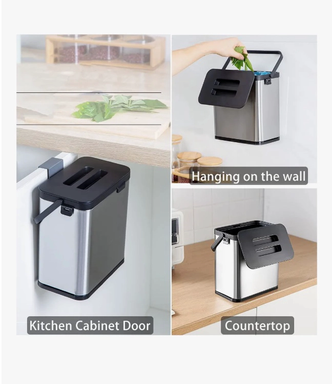 CUBO DE BASURA COLGANTE CON TAPA - 3