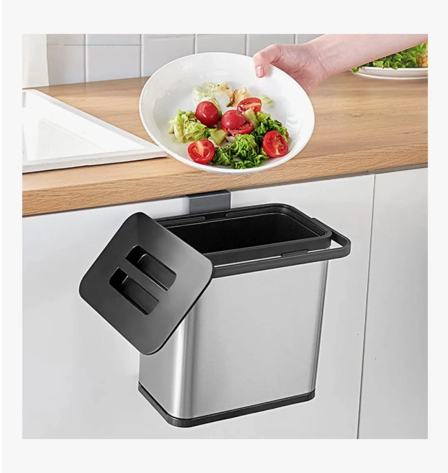 CUBO DE BASURA COLGANTE CON TAPA - 5