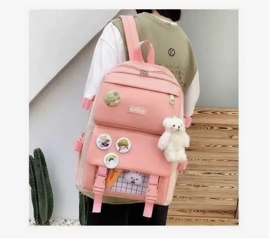 MOCHILA ESCOLAR  5 PIEZAS - 2