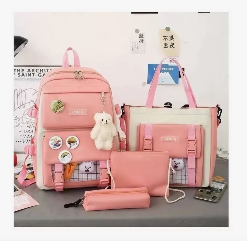 MOCHILA ESCOLAR  5 PIEZAS - 3