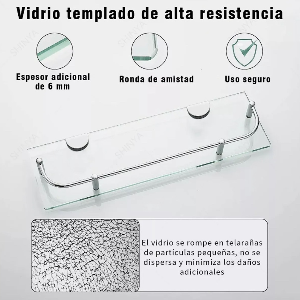 ORGANIZADOR DE DUCHA VIDRIO REPISA 2PISOS - 2
