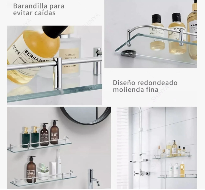 ORGANIZADOR DE DUCHA VIDRIO REPISA 2PISOS - 4