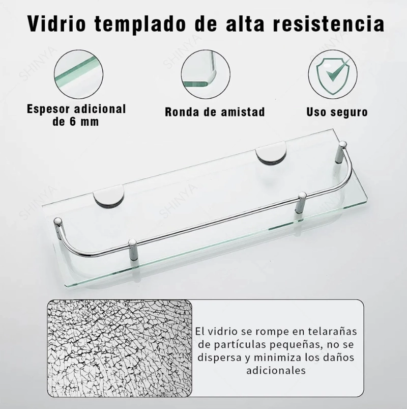 REPISAS ESQUINERAS VIDRIO BAÑO 3PISOS - 6