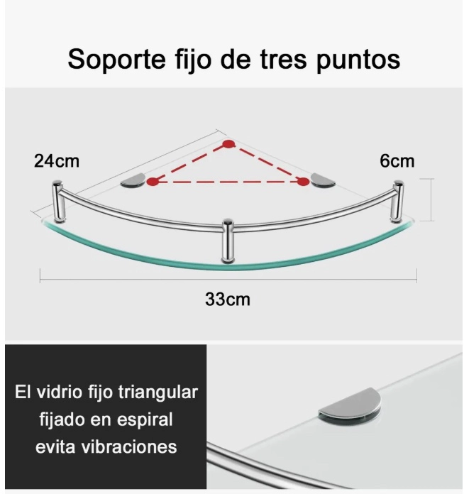 REPISAS ESQUINERAS DE VIDRIO 2 PISOS - 2