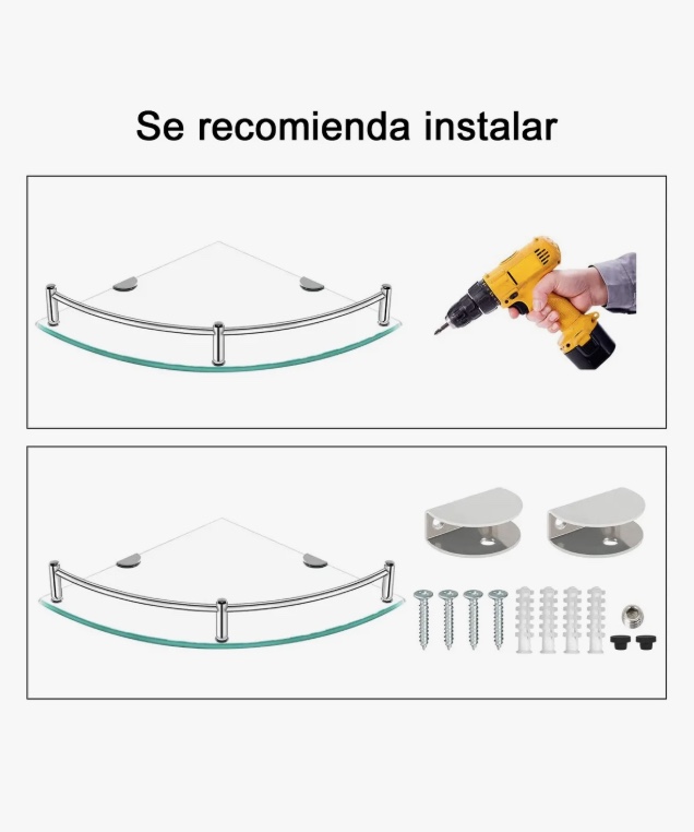 REPISAS ESQUINERAS DE VIDRIO 2 PISOS - 3