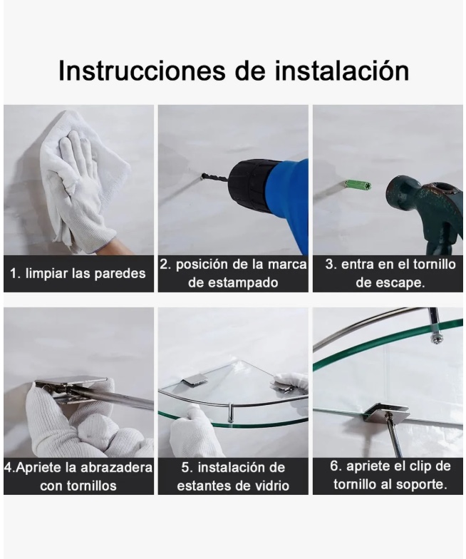 REPISAS ESQUINERAS DE VIDRIO 2 PISOS - 4