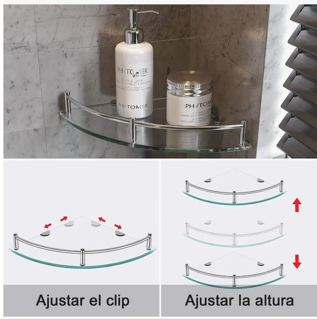 REPISAS ESQUINERAS DE VIDRIO 2 PISOS - 5