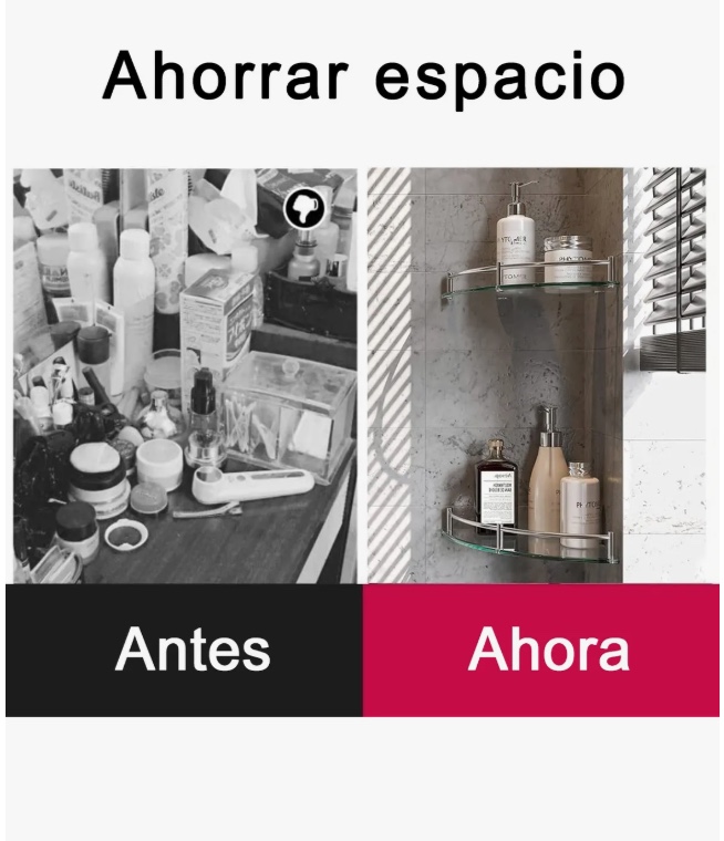 REPISAS ESQUINERAS DE VIDRIO 2 PISOS - 6