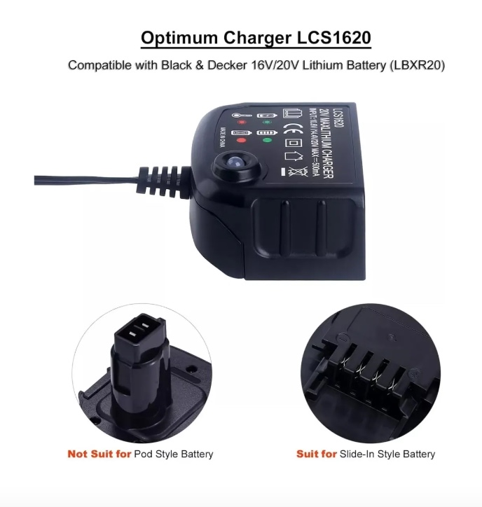 CARGADOR ATORNILLADOR PARA BLACK DECKER DE 20 VOLT - 7