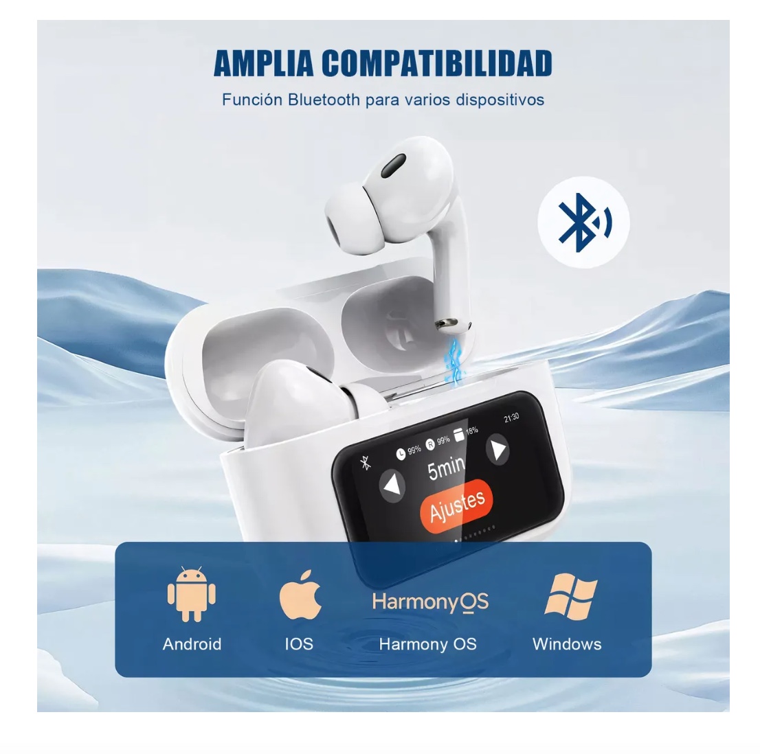 AURICULAR PANTALLA BLUETOOTH INALAMBRICO - 2