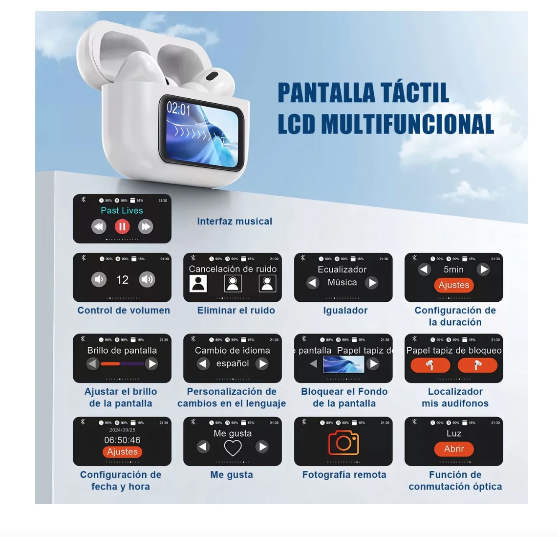 AURICULAR PANTALLA BLUETOOTH INALAMBRICO - 6