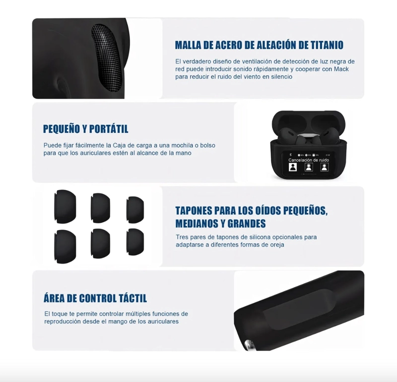 AURICULAR PANTALLA BLUETOOTH INALAMBRICO - 7