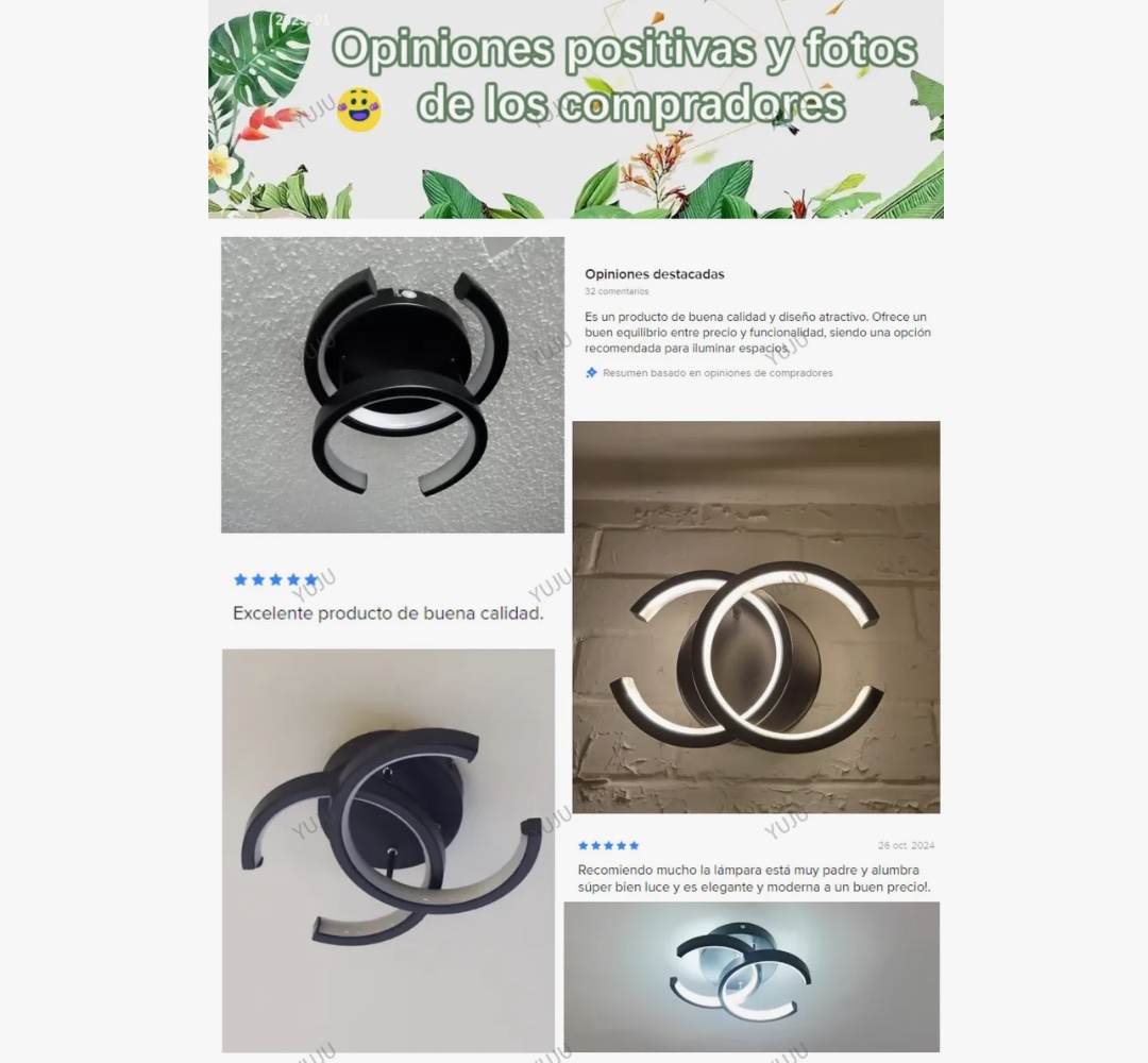 LAMPARA DE TECHO DECORATIVAS LED - 6
